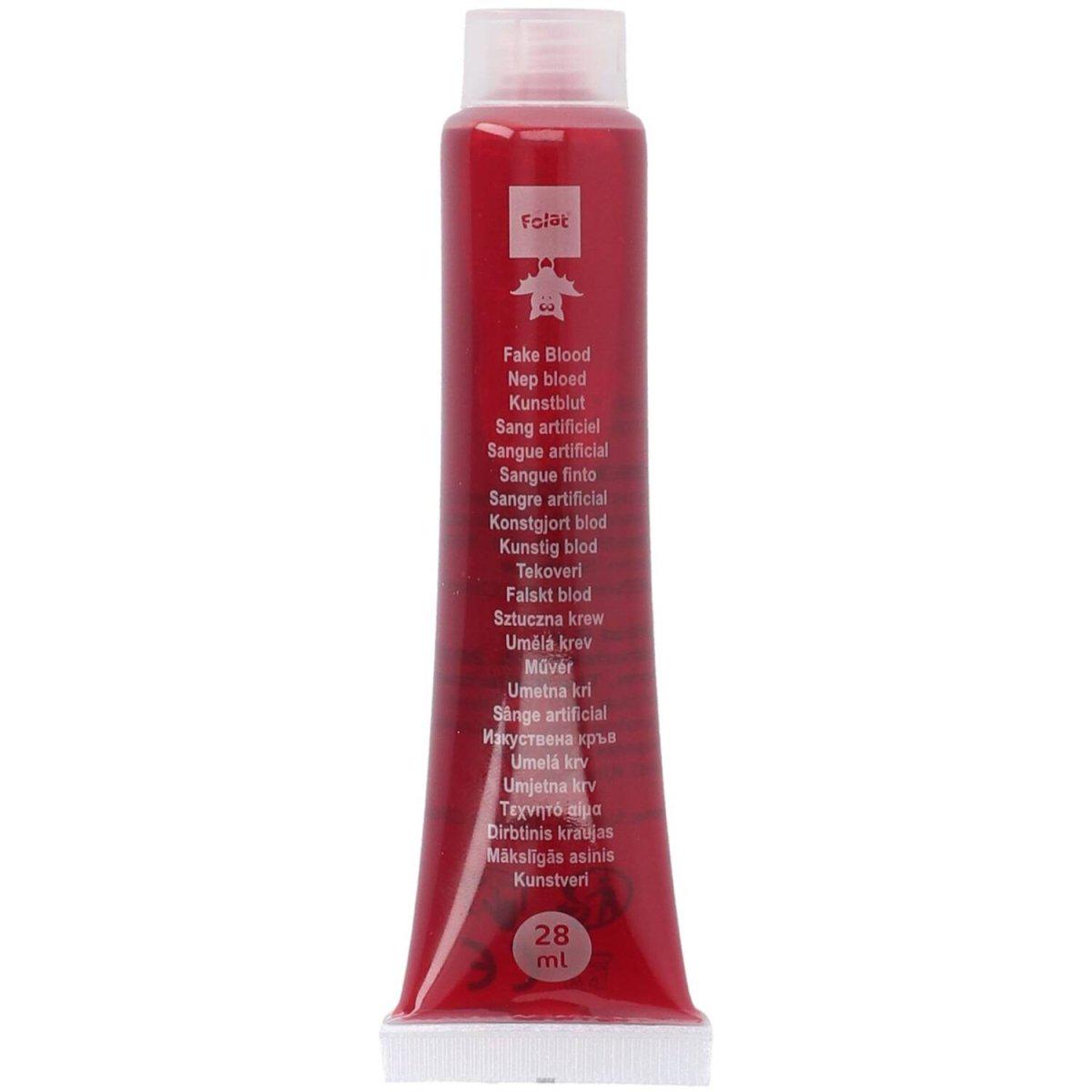 Tube med falsk blod til Halloween - 28 ml