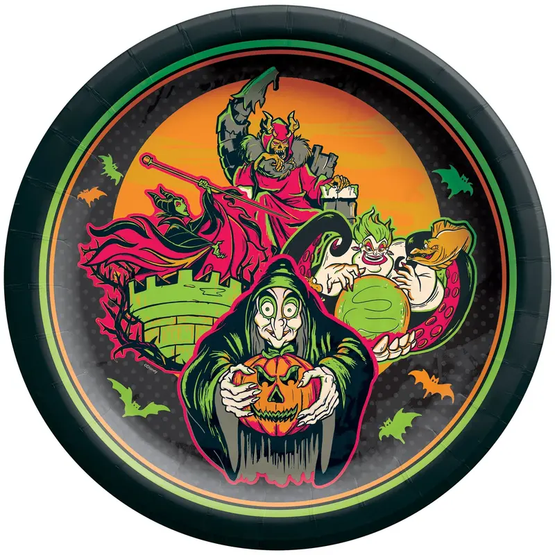 Disney Halloween Villains 10" Round Plates