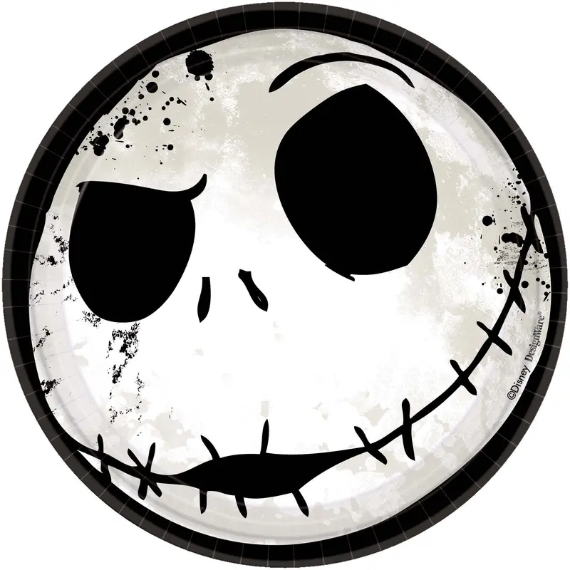 Disney Tim Burton's Nightmare Before Christmas Round Plates, 7"