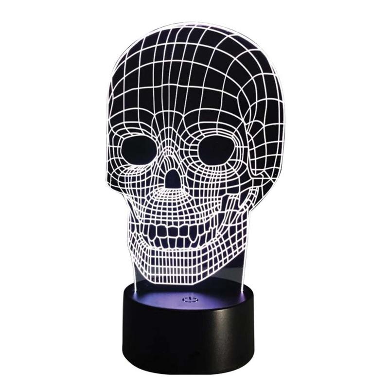 3D LED Light Up Skull, 1 Count