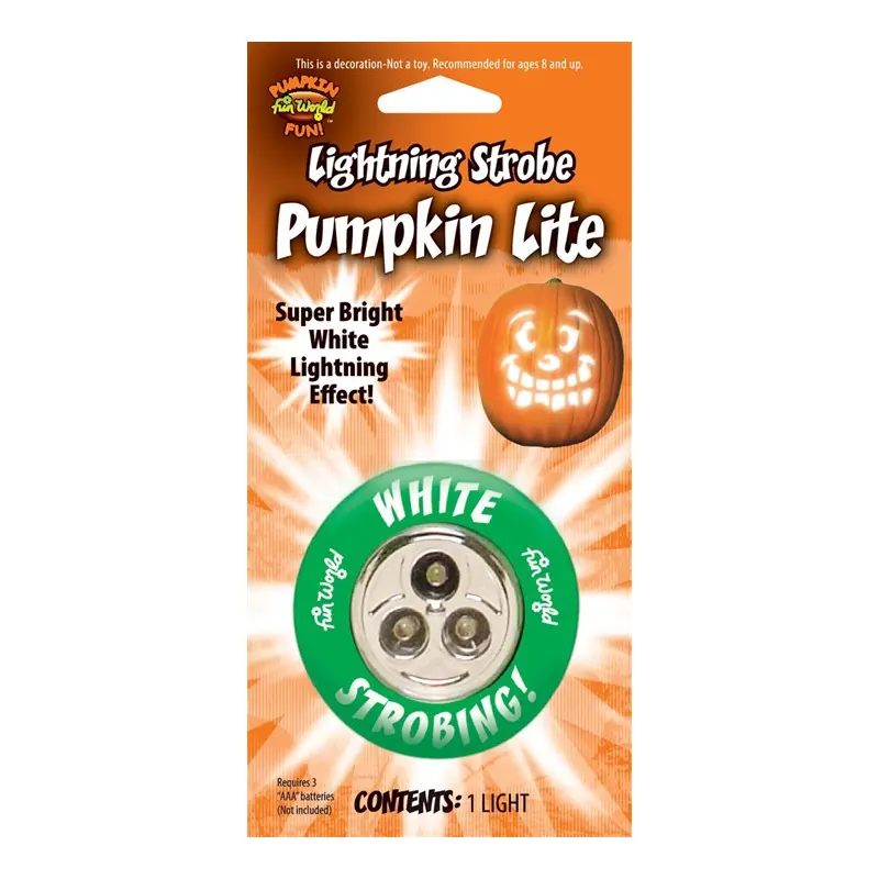 Pumpkin PRO Strobe Lite Lighted Pumpkin Accessory White