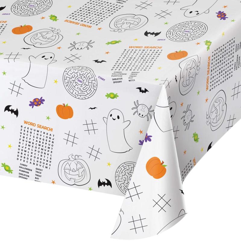 12/Case Bulk Halloween Activity Paper Tablecover