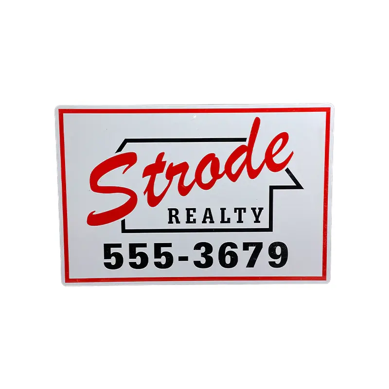 HALLOWEEN 1978 - STRODE REALTY METAL SIGN