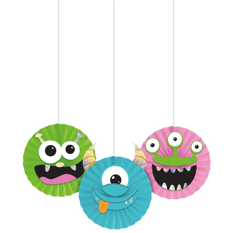 36/Case Bulk Monsters Hanging Decor w/ Stickers