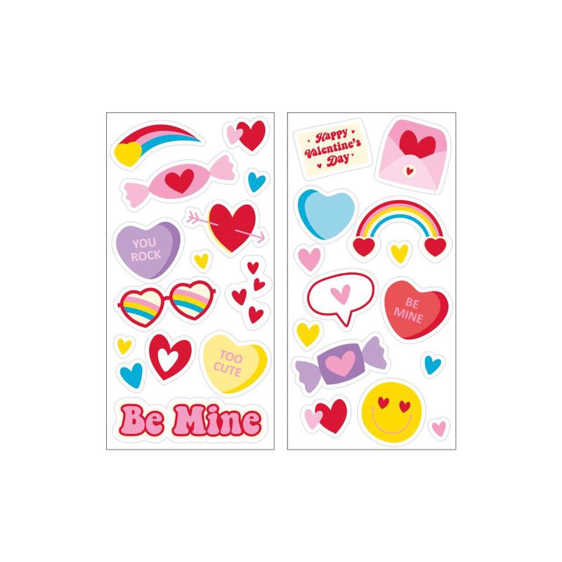 96/Case Bulk Colorful Valentines Stickers