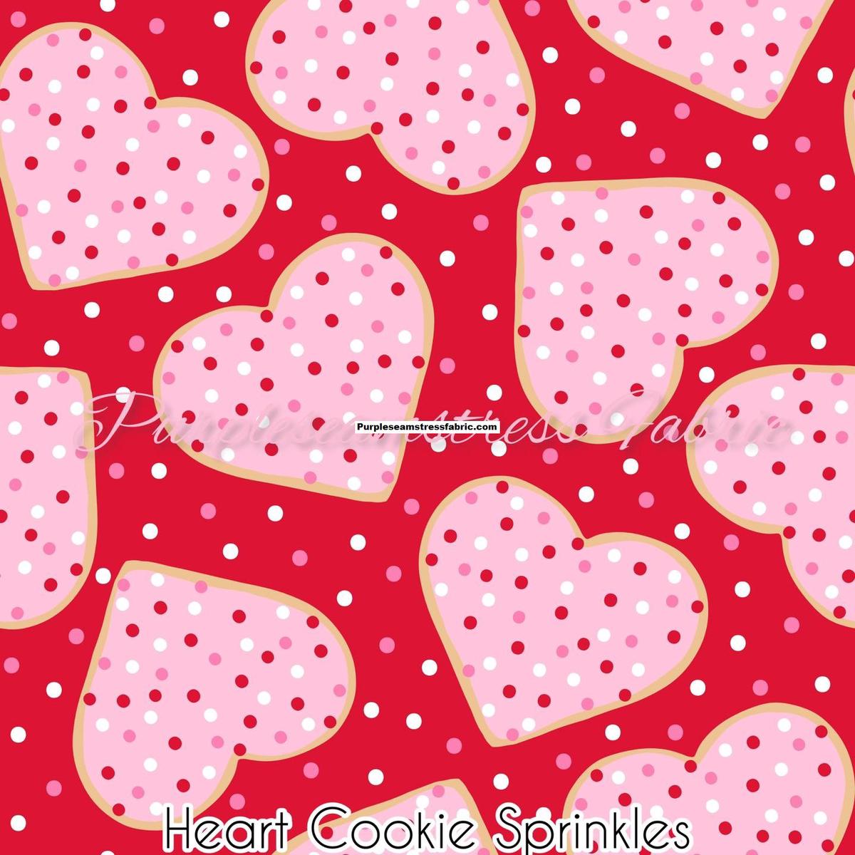 Heart Cookie Sprinkles  Fabric