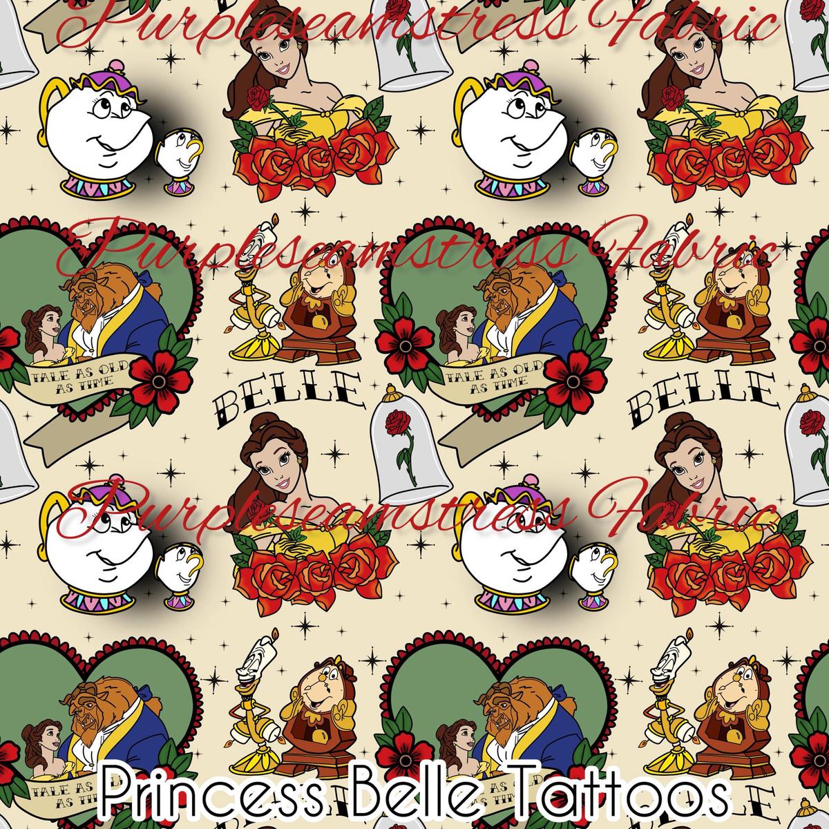 Princess Belle Tattoos  Fabric