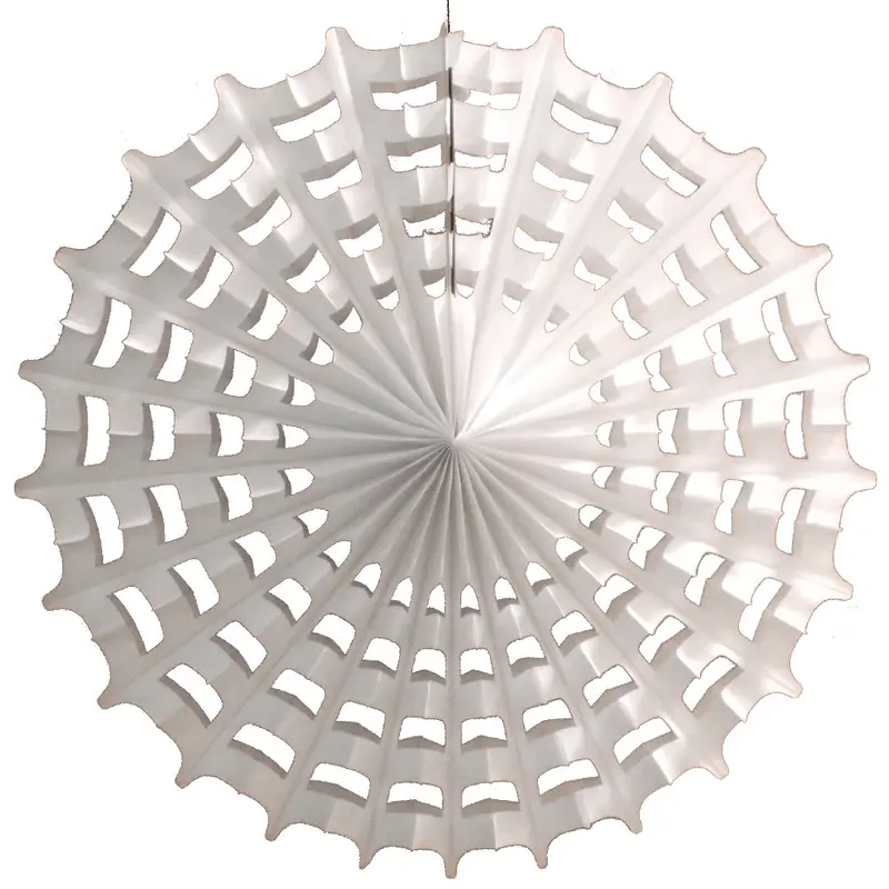 Tissue Paper Halloween Web Fan, 27" - White
