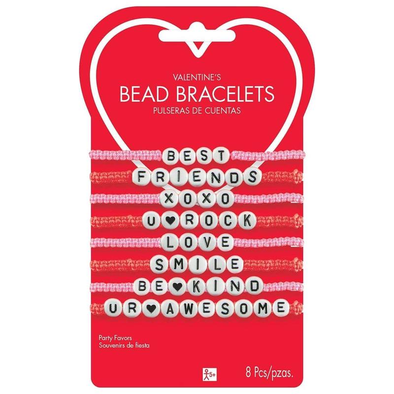 Valentine's Day Bracelets, 8 Count