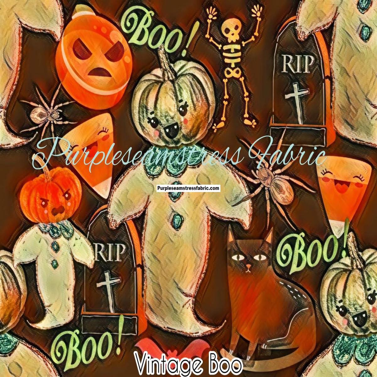 Vintage Boo  Fabric