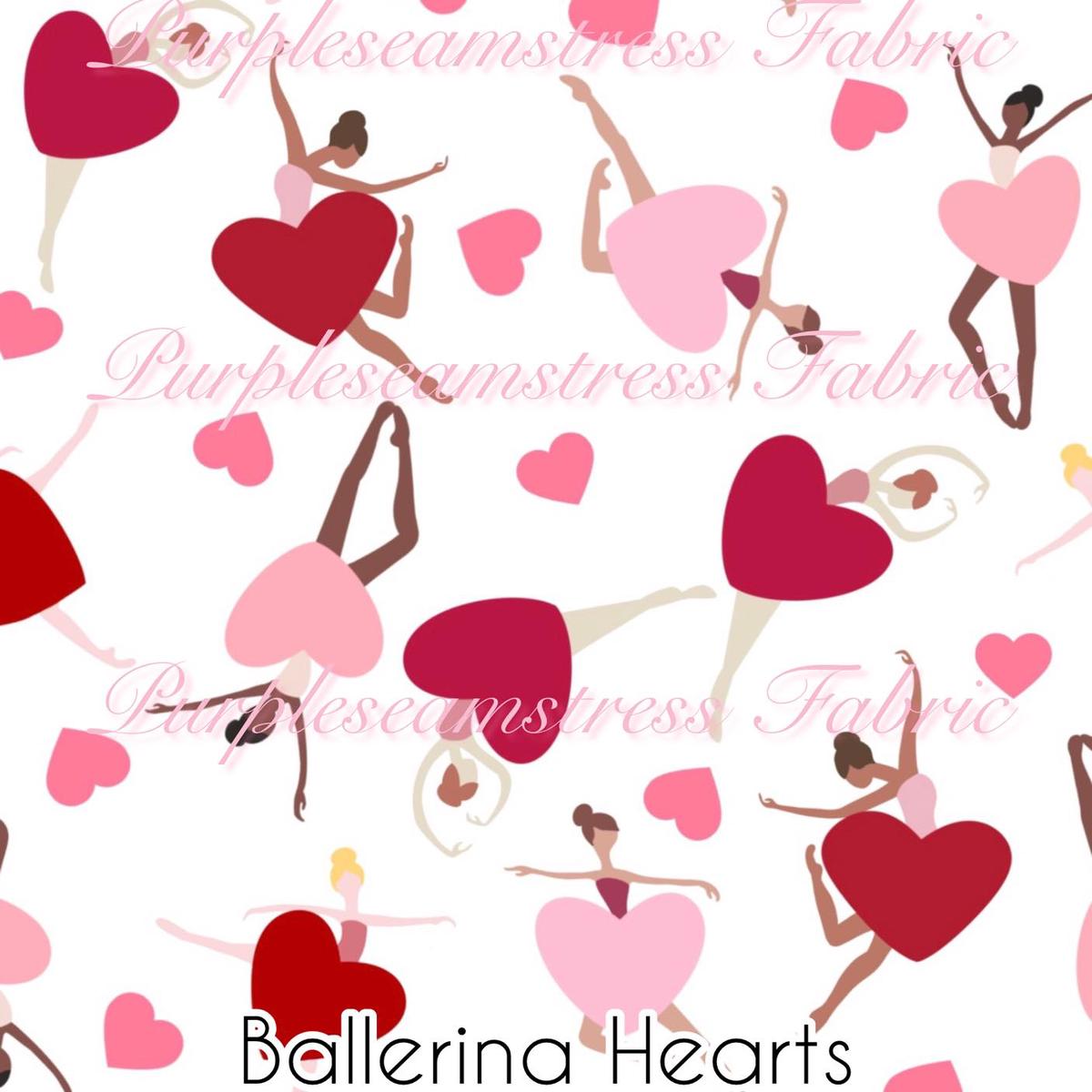 Ballerina Hearts  Fabric