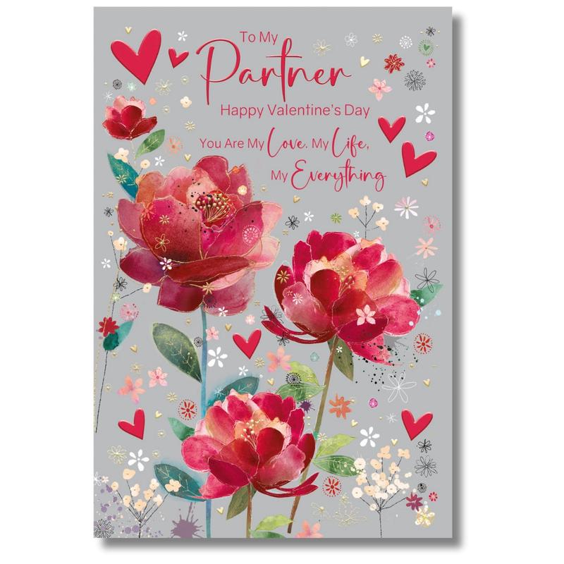 Cherry Orchard To My Partner Happy Valentine's Day - Greeting Card