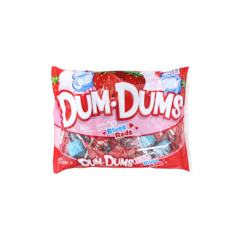 Dum Dum's Pinks Blues Reds 9.5 oz. Bag