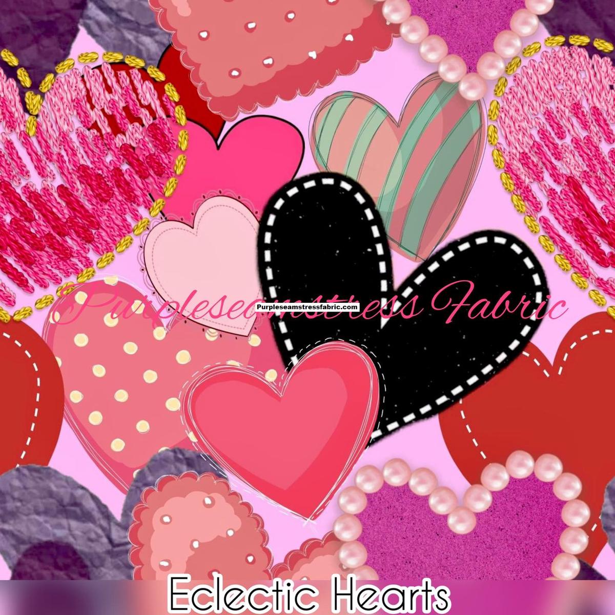 Eclectic Hearts  Fabric