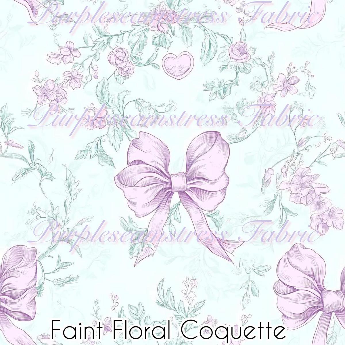 Faint Floral Coquette  Fabric