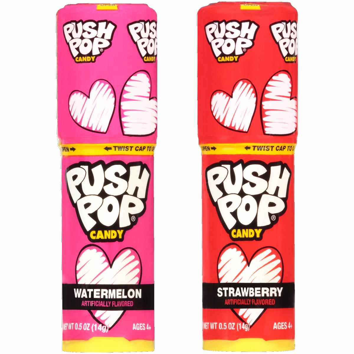 Valentines Push Pop Strawberry/ Watermelon 0.5 oz.