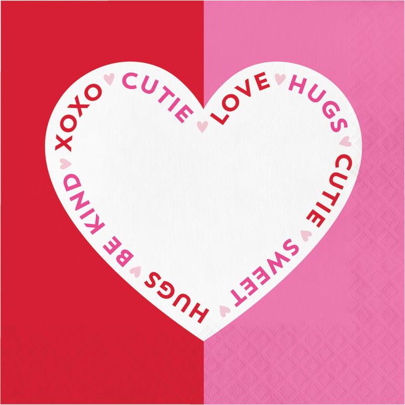192/Case Bulk Valentine's Textures 2 Ply Luncheon Napkin