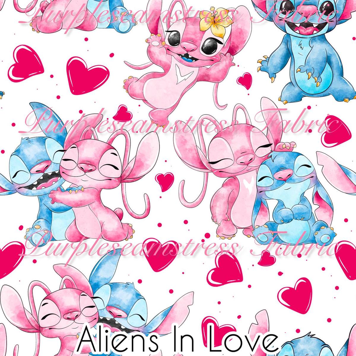 Aliens in Love  Fabric