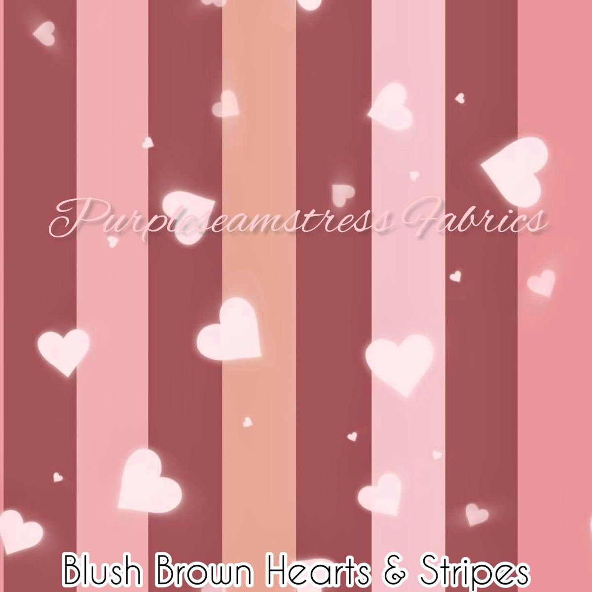 Blush Brown Hearts & Stripes ...
