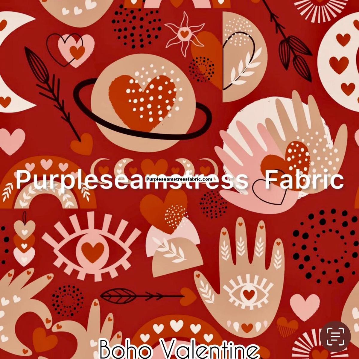 Boho Valentine  Fabric