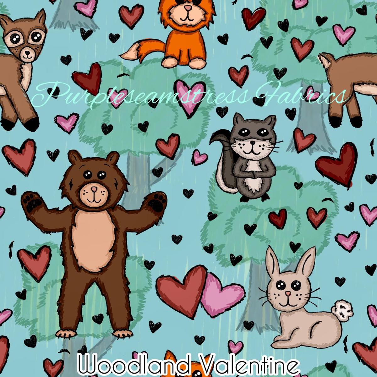 Woodland Valentine  Fabric