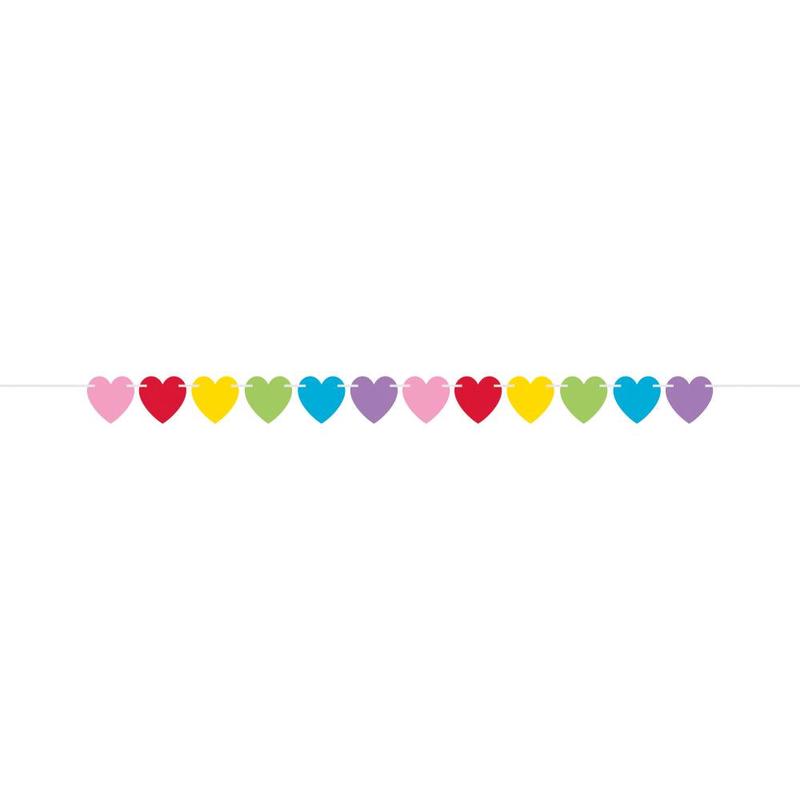 12/Case Bulk Valentine Hearts Banner with Twine