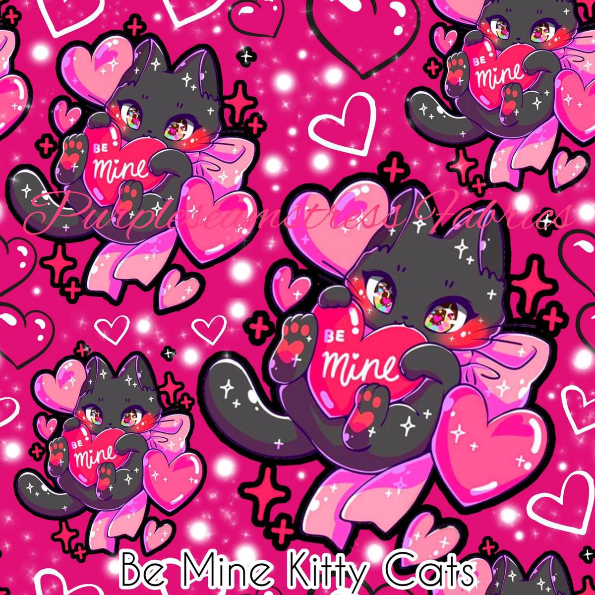 Be Mine Kitty Cats  Fabric