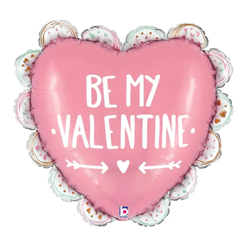 "Be My Valentine" Ruffle Heart Balloon