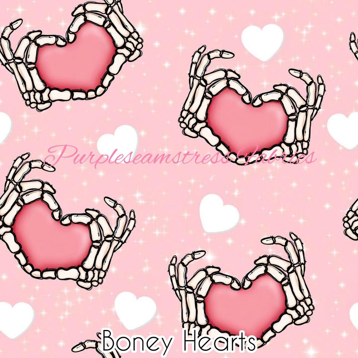 Boney Hearts  Fabric
