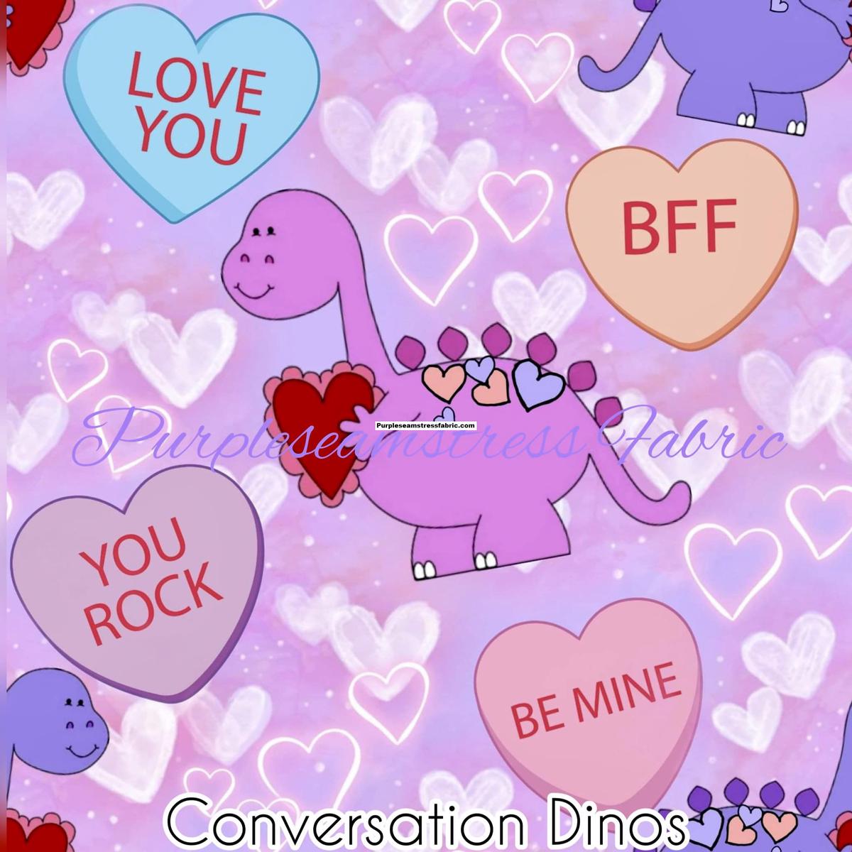 Conversation Dinos  Fabric