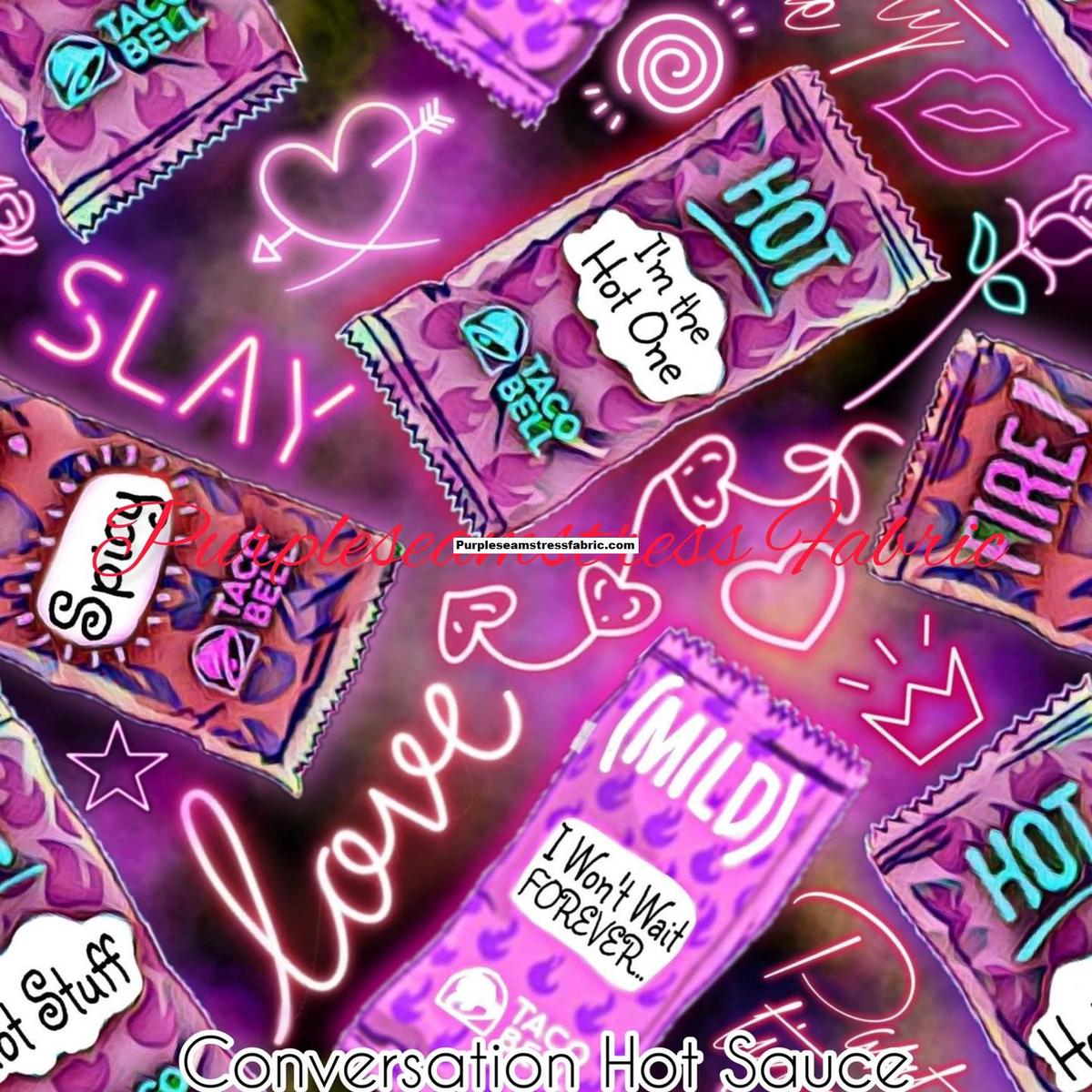Conversation Hot Sauce  Fabric