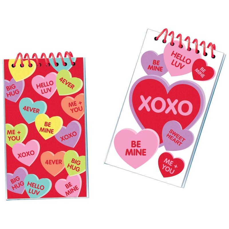 Valentine's Day Notepads, 12 Count