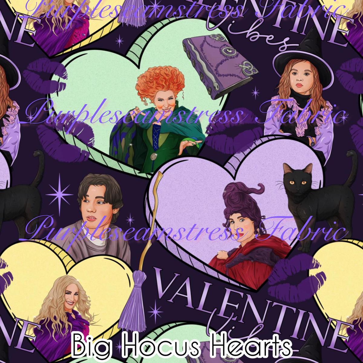 Big Hocus Hearts  Fabric