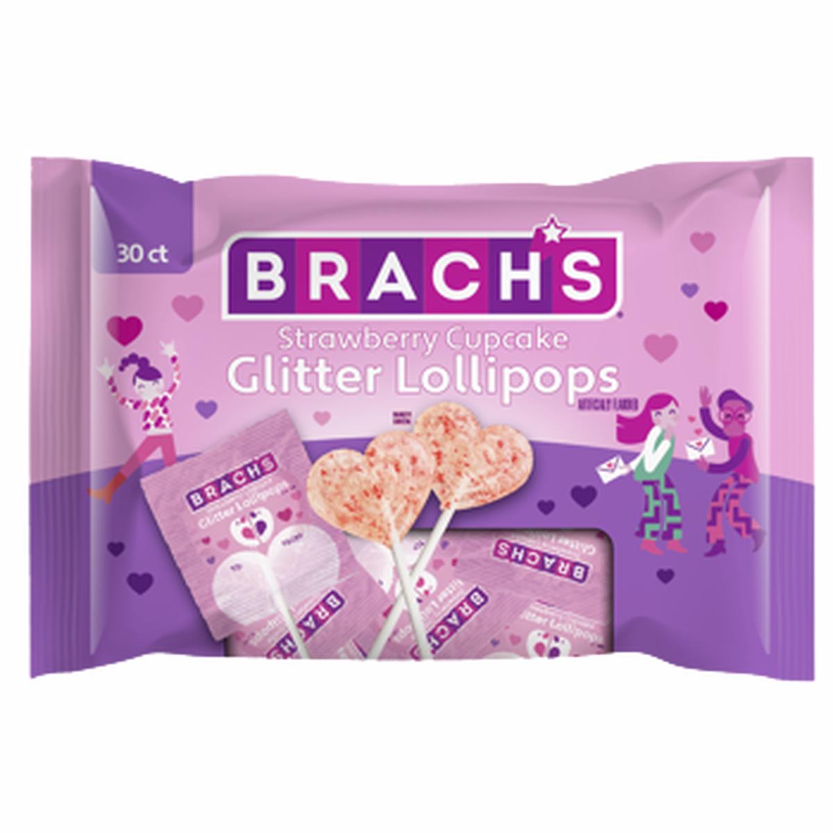 Brach's Strawberry Cupcake Glitter Lollipops 13.7 oz. Bag