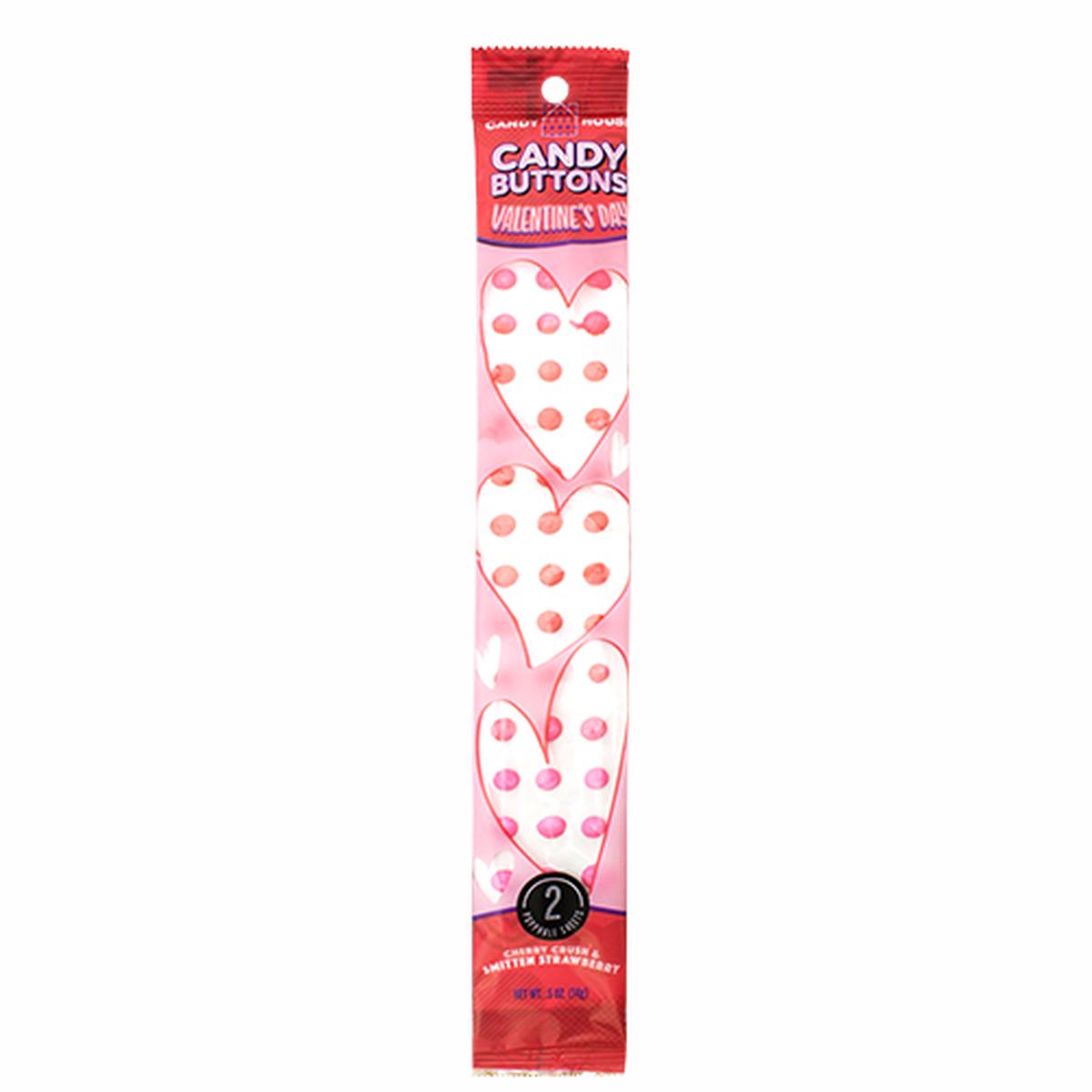 Candy House Valentine's Day Candy Buttons 0.5 oz. Strip