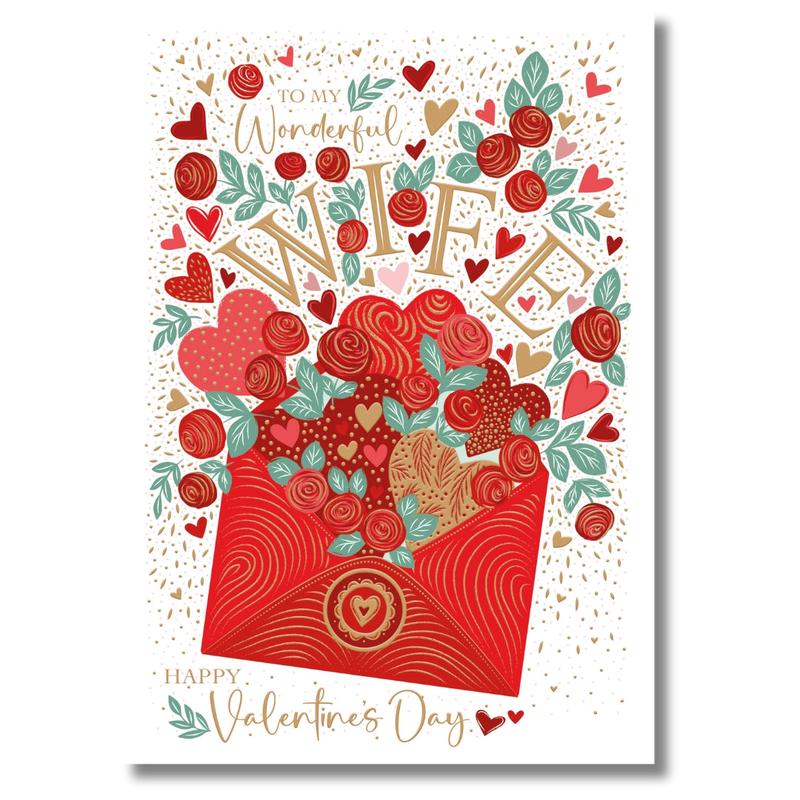 Cherry Orchard To My Wonderful Wife Happy Valentine's Day - Greeting Card