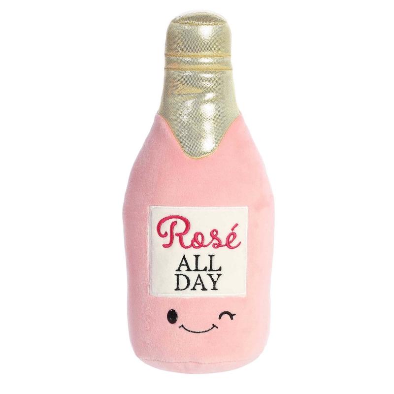 "Ros All Day" Wine Bottle Plush, 11.5 Inches, 1 Count