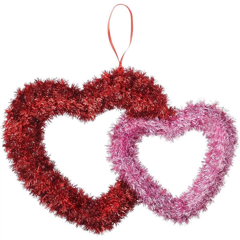 Valentine's Day Heart Tinsel Decoration