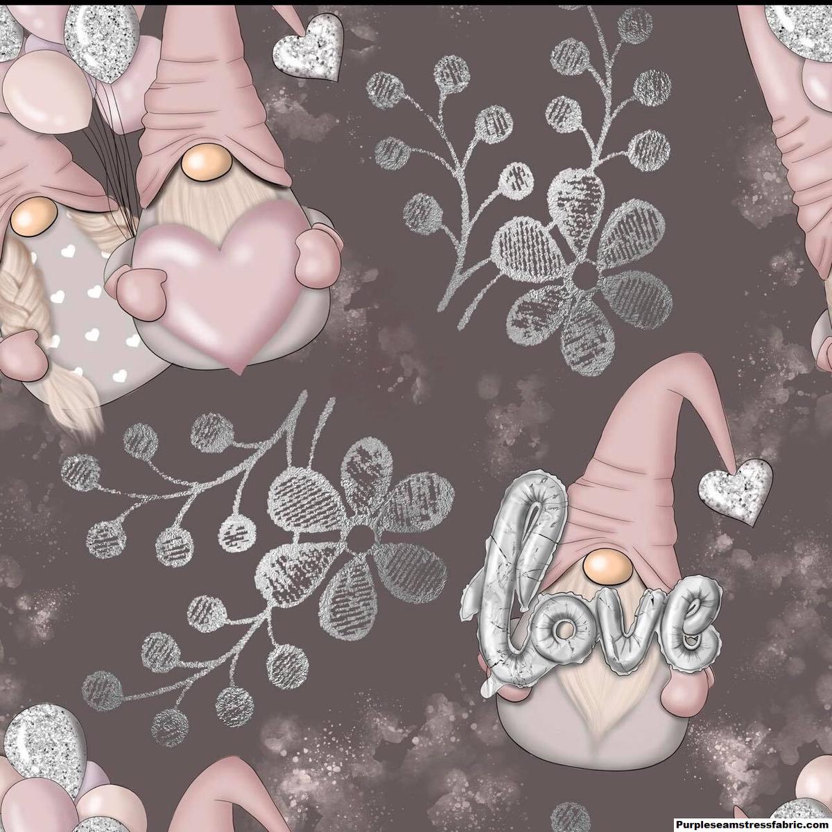 Valentines Love Gnomes  Fabric