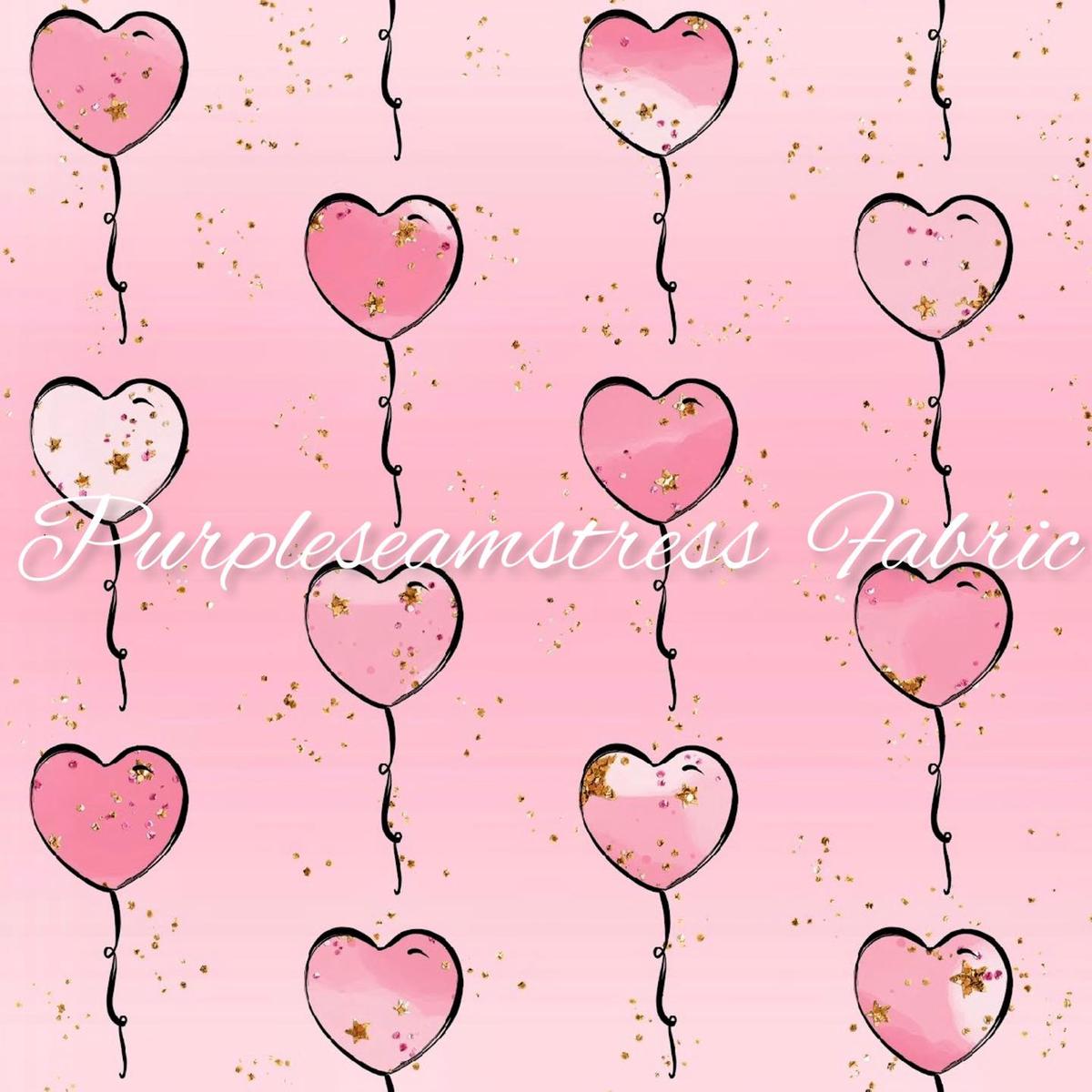 Valentines Pink Doodle Heart Balloons &#...