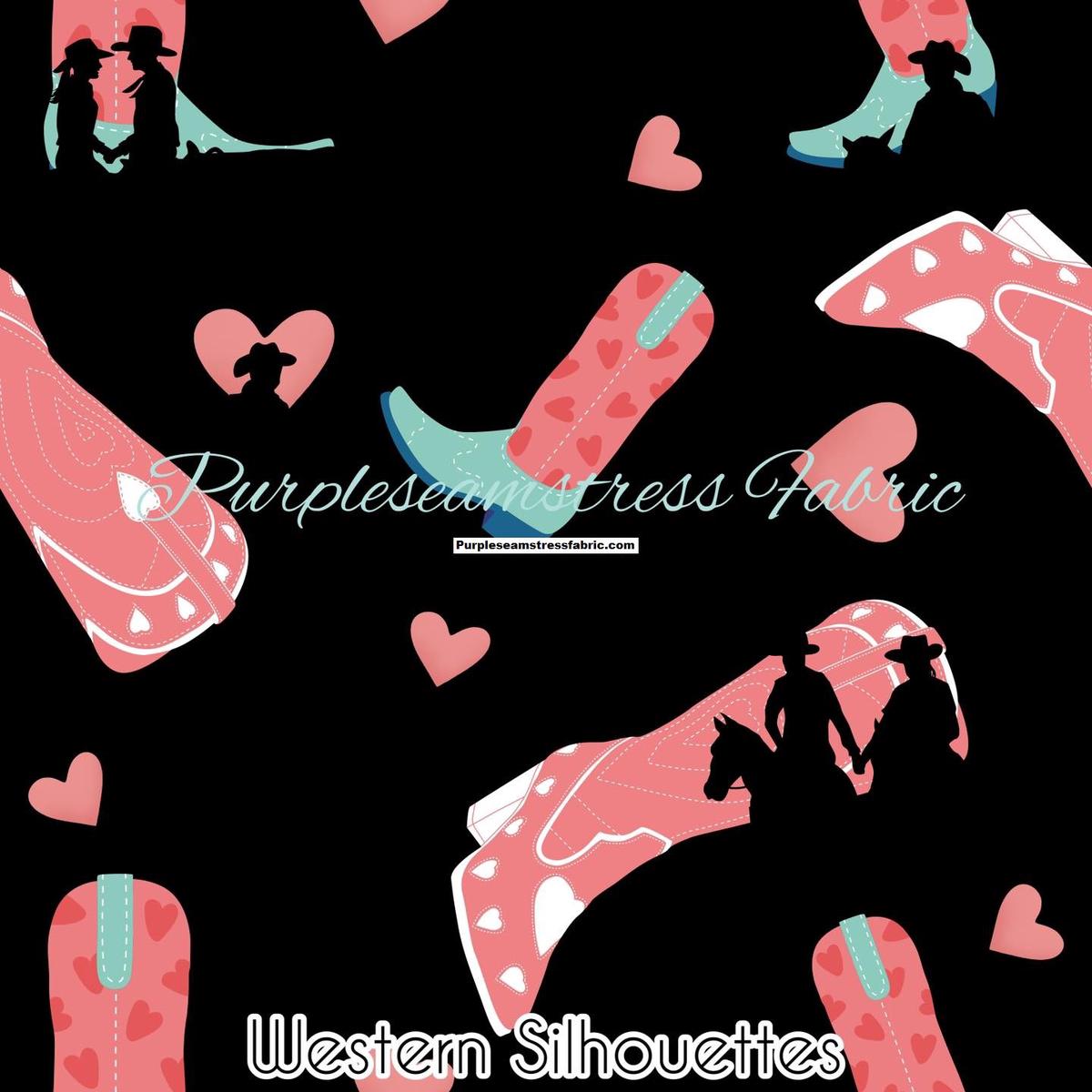 Western Silhouettes  Fabric