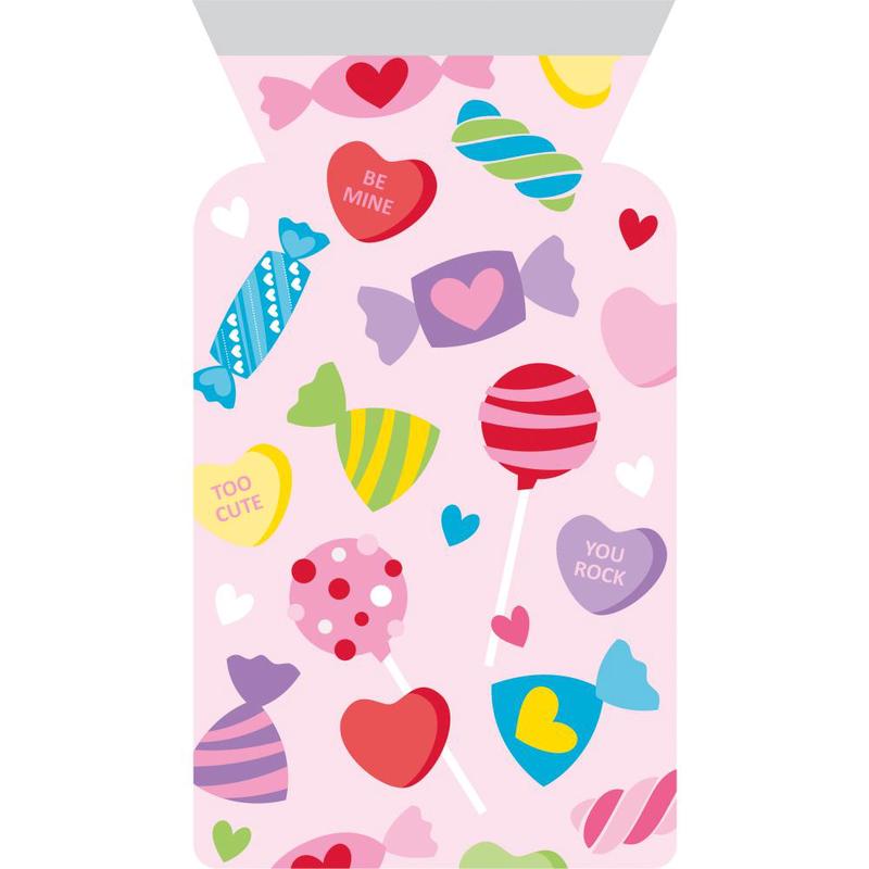 144/Case Bulk Valentine Treats Cellophane Bags with Zipper Closure
