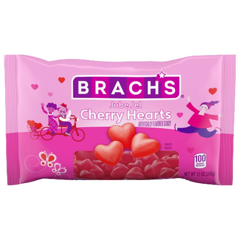 Brach's Jube Jel Cherry Hearts Candy - 12 oz Bag