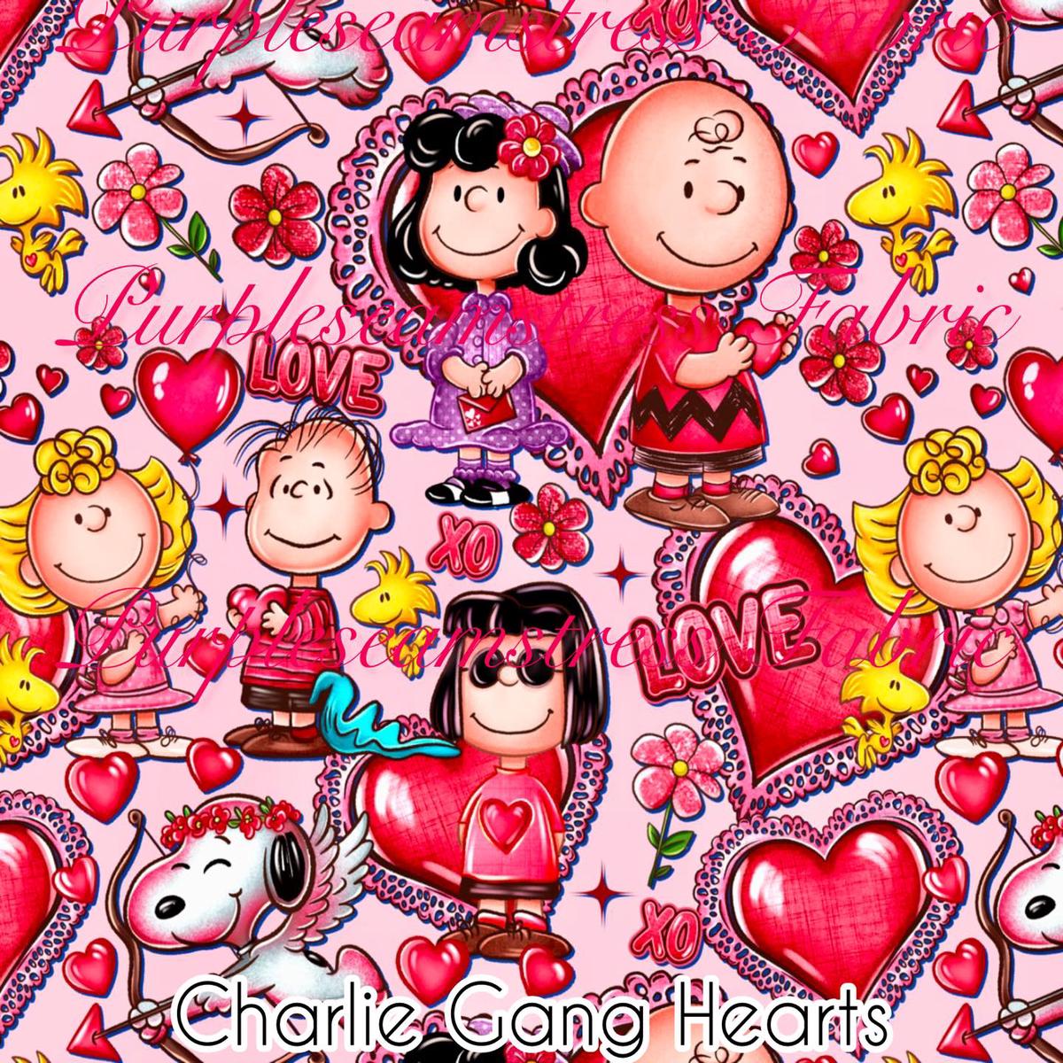 Charlie Gang Hearts  Fabric