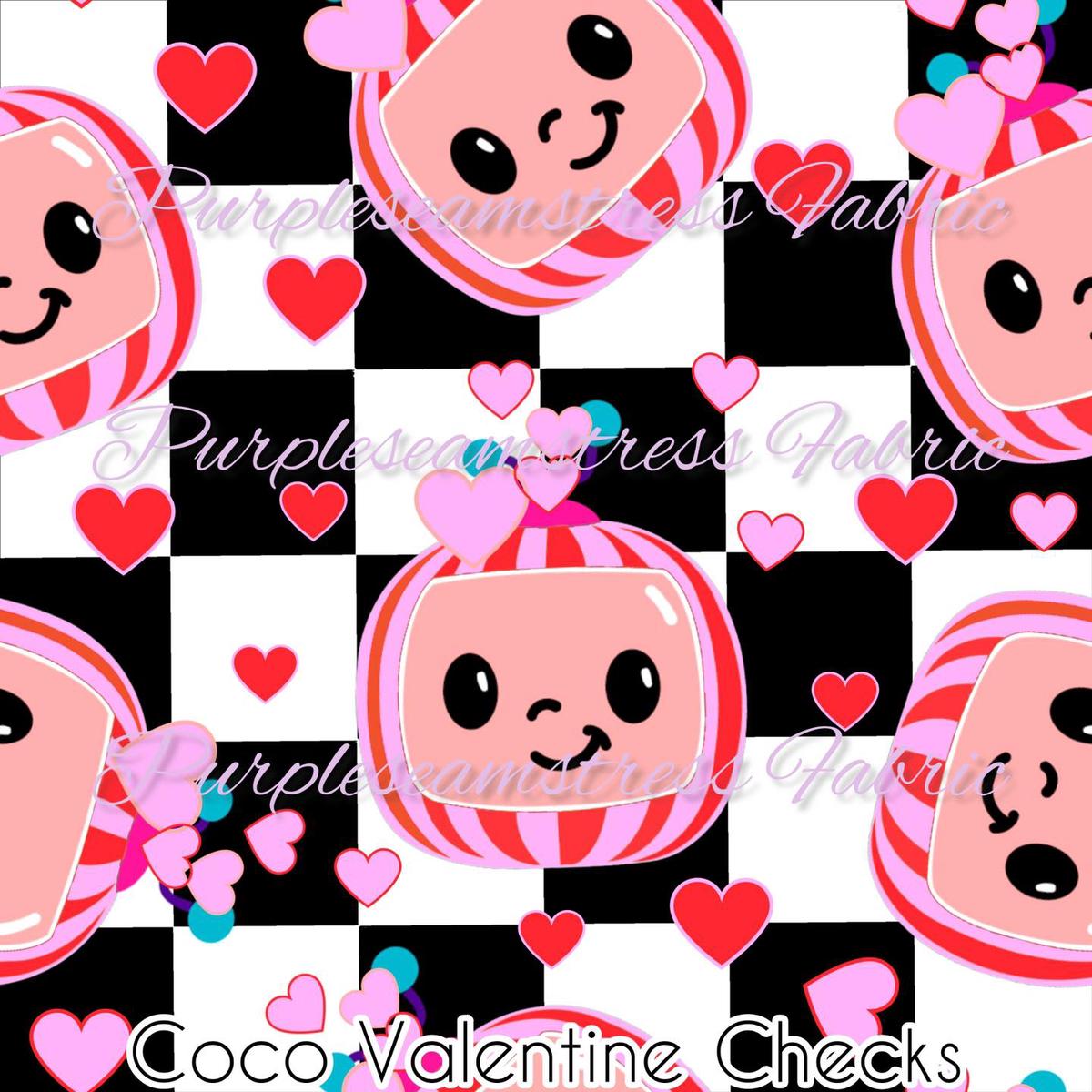Coco Valentine Checks  Fabric