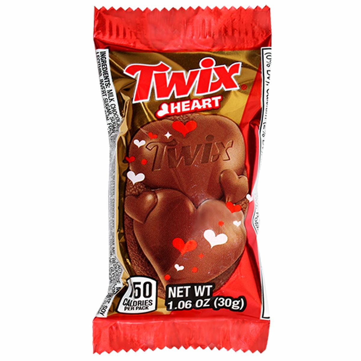 Twix Caramel Valentine Single Heart 1.06 oz.