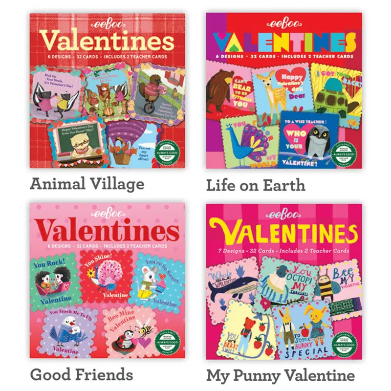 Valentine Cards Set - 4 Style Options