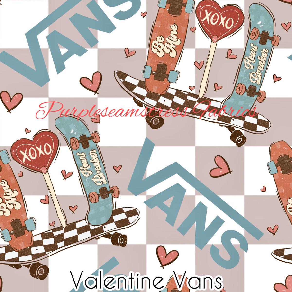 Valentine Vans  Fabric