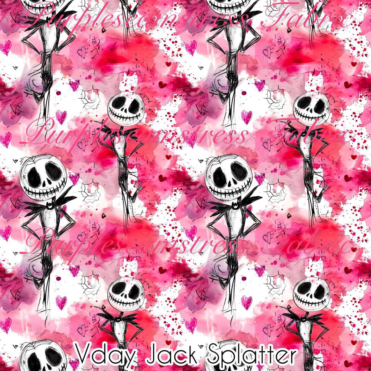 Vday Jack Splatter  Fabric