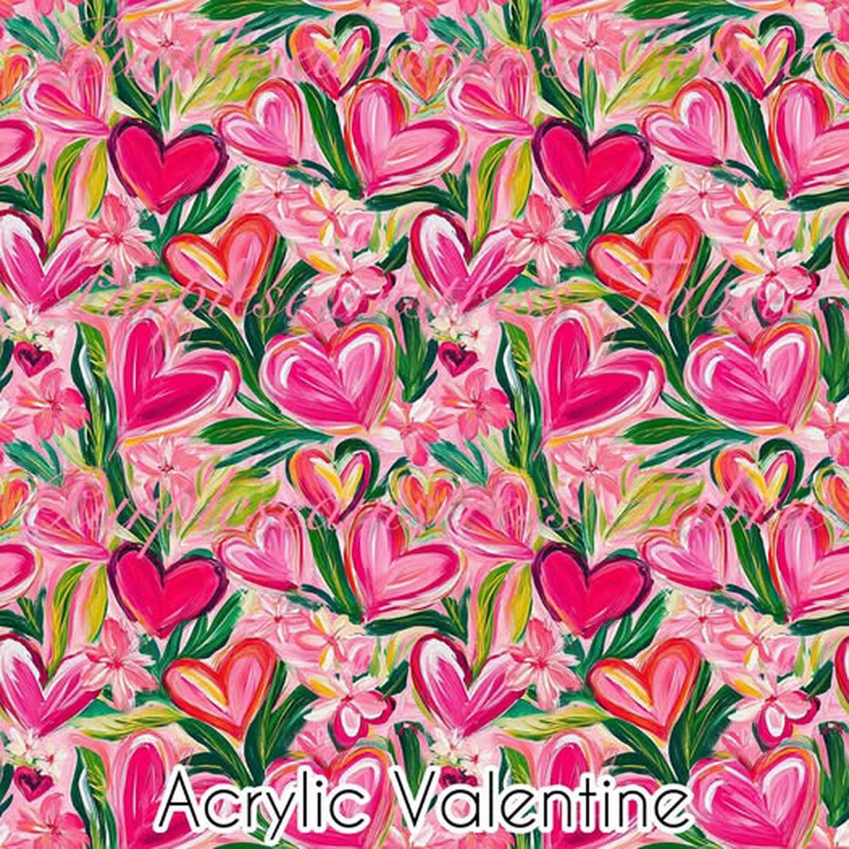 Acrylic Valentine  Fabric